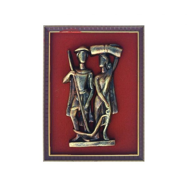 Karukala Terracotta Tribal Couple Frame For Home Decor 12*9 Inch