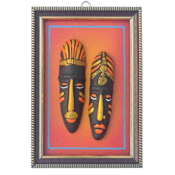 Terracotta Tribal Face Art Of Bengal For Home Decor (No.1)