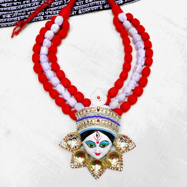 Exclusive Real Durga Face Handmade Necklace Setdmade Necklace Set1