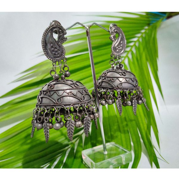 Black Polish Designer Earring With Jhumka (E-1)