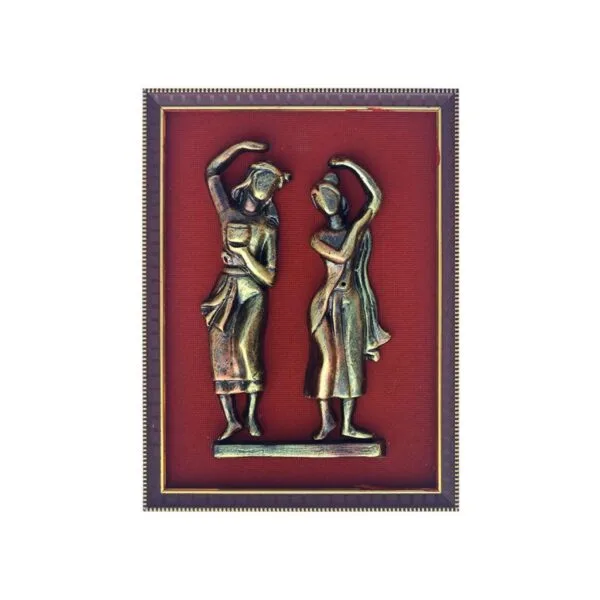 Terracotta Metallic Dancing Figure1 Art of Bengal for Home Decor(12Inch * 9 Inch)