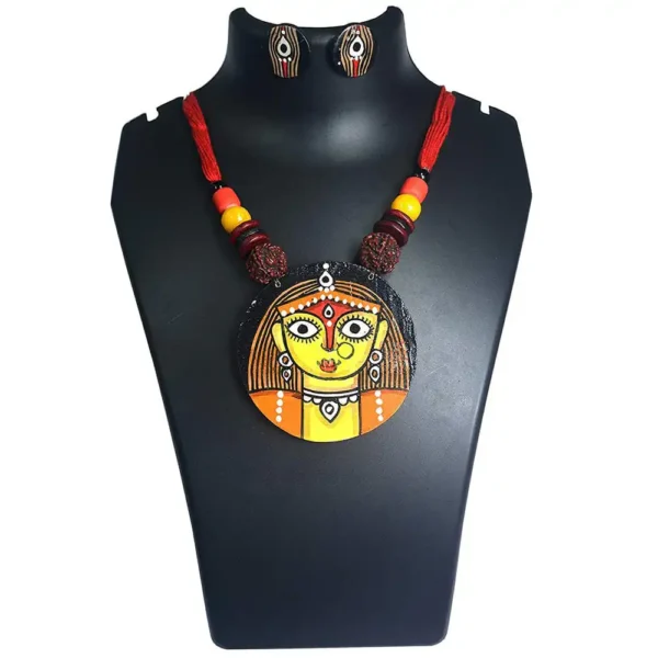 Karukala Exclusive Wooden Chandi Necklace And Ear Ring Set1 For Women