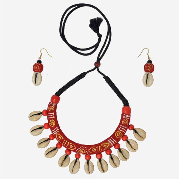 Karukala Seashell Choker Handicraft Painting Necklace - Image 2