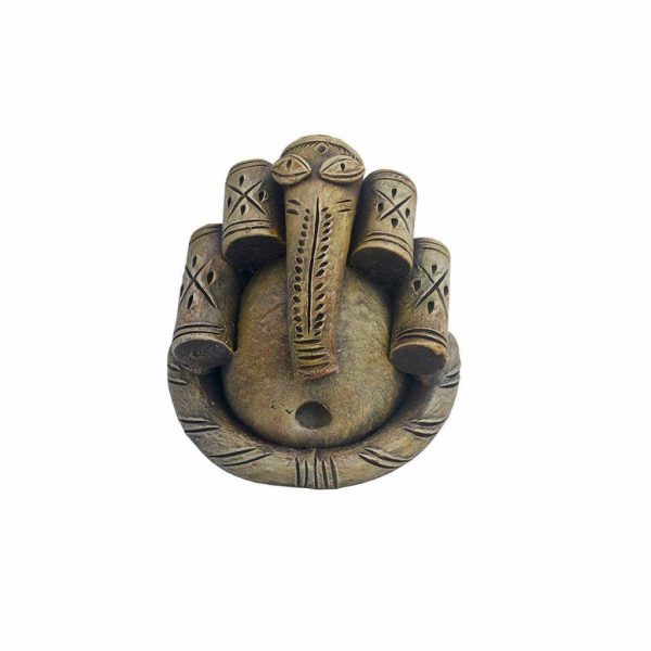 Terracotta(Burned Clay) Freehand Ganesha For Home Decor 5 Inch