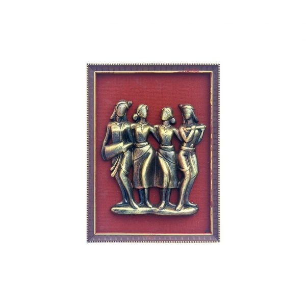 Terracotta Metallic Music Figure Fine Arts Of Bengal For Home Decor (12 Inch × 9 Inch)