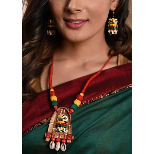 Karukala Exclusive Handcrafted Owl Necklace Set for Women Set1
