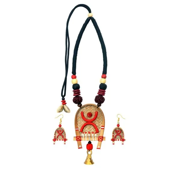 Handcrafted Beautiful Shitolpati Wooden Necklace Set 1 - Image 3