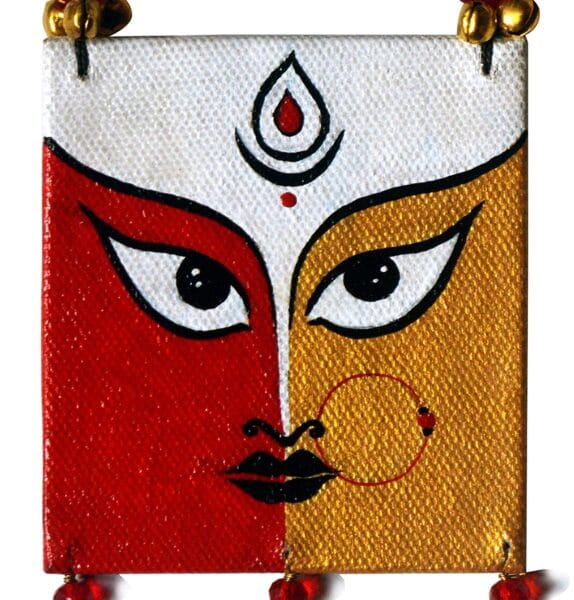 Karukala Canvas Durga Painting Jewellery