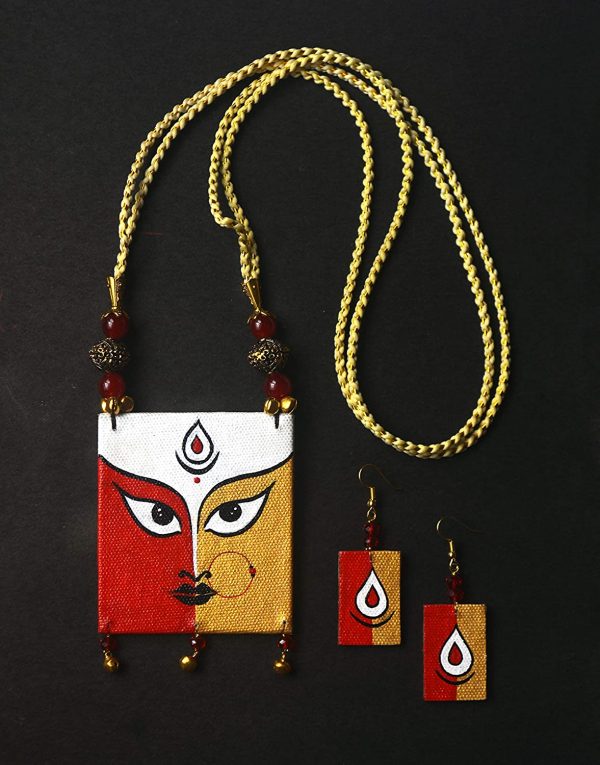 Karukala Canvas Durga Painting Jewellery