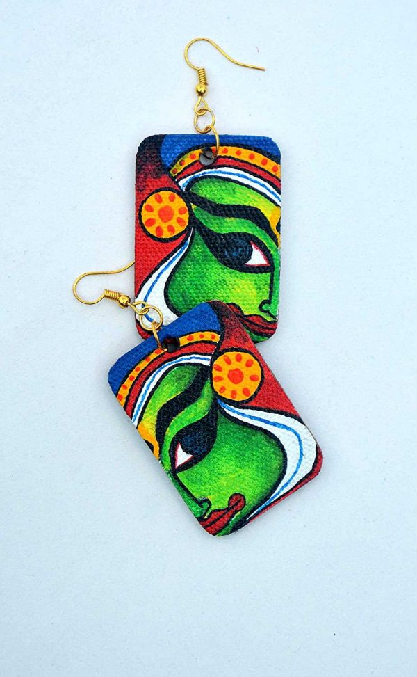 Hand Painted Kathakali Necklace &Amp;Earring Jewellery Sets6