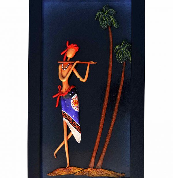 Shri Krishna Figure Art Of Bengal For Home Decoration (16 Inch × 9 Inch)