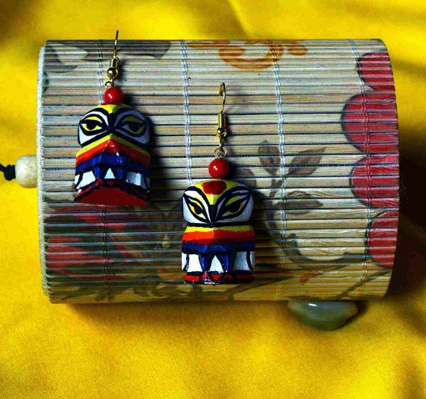 Karukala Handicraft Jewellery For Women Wooden Owl Bamboo Crafted &Amp; Hand Painted Jewellery2