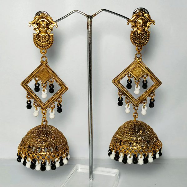 Durga Face Fashionable Jhumka Earrings Set